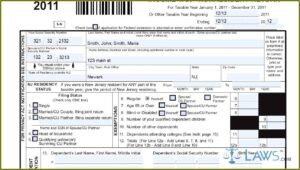 Nj Tax Form 1040 Non Resident