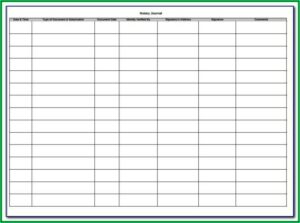 Notary Journal Template Printable
