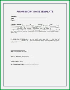 Note Payable Agreement Template