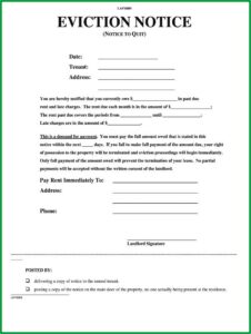 Notice Of Eviction Template Alberta