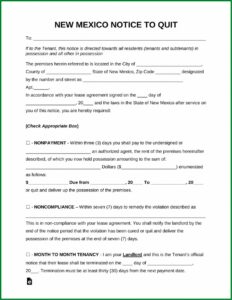 Notice Of Eviction Template South Africa