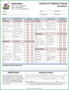 Office Cleaning Proposal Template Pdf
