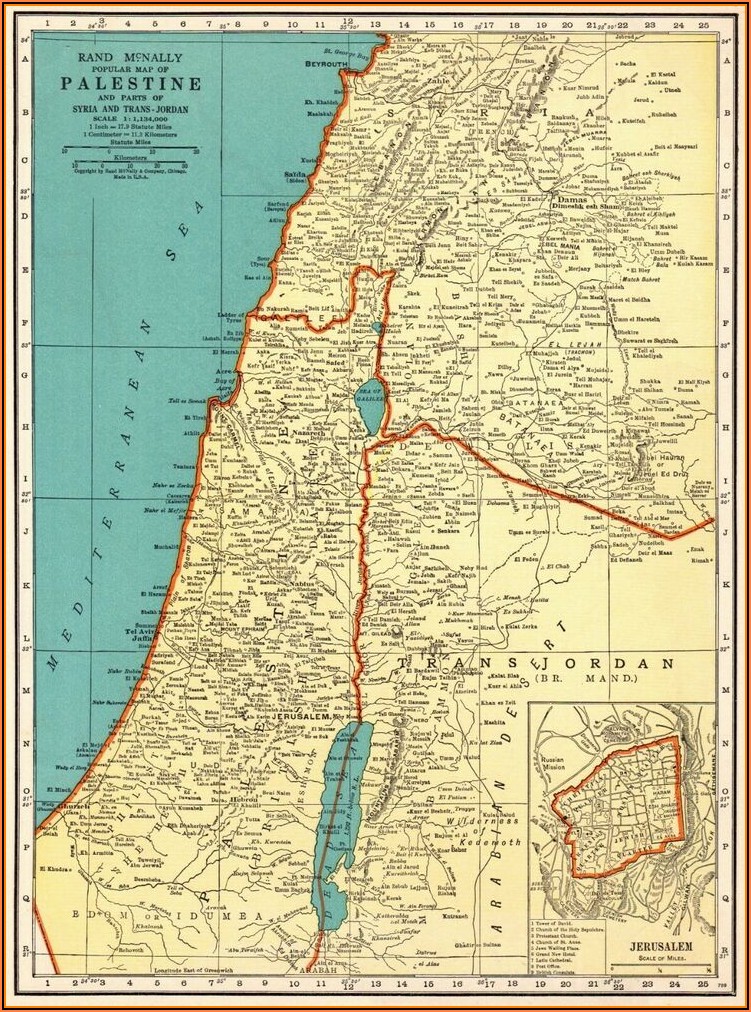 Old Testament Map Of Palestine