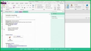 Onenote 2013 Project Management Template