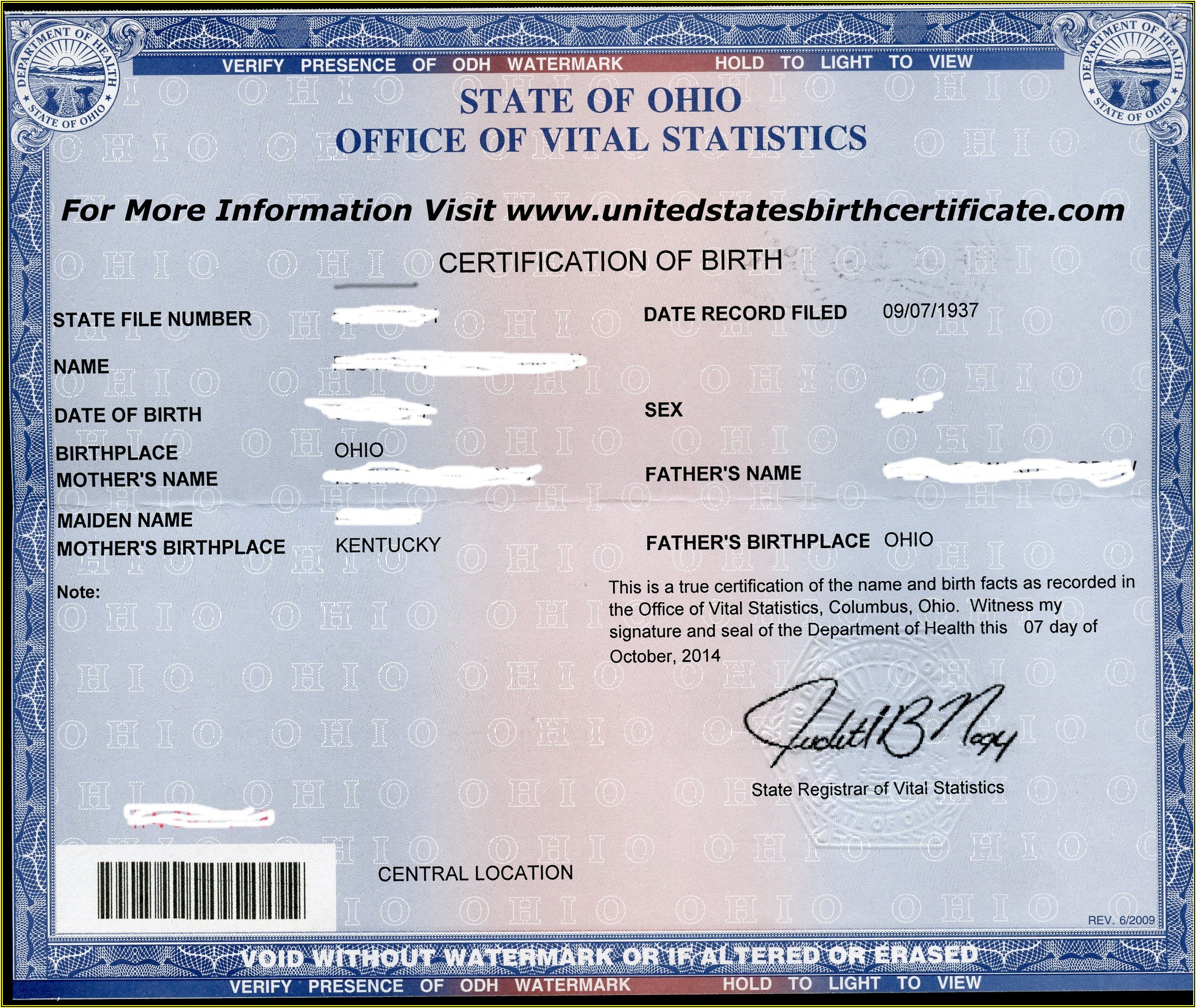 Order Long Form Texas Birth Certificate