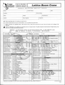 Osha Annual Crane Inspection Form