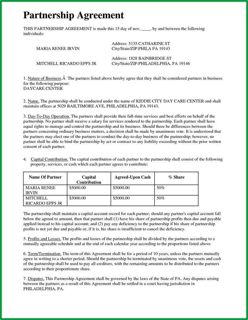 Partnership Buyout Agreement Template