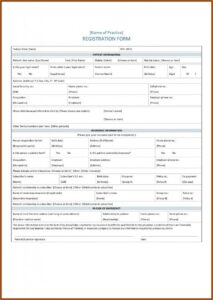 Patient Registration Form Template Free Download
