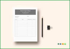 Patient Sign In Sheet Template Excel
