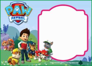 Paw Patrol Birthday Invitation Card Template