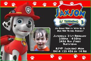 Paw Patrol Birthday Invitation Wording