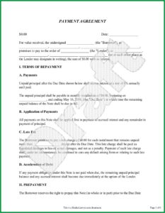 Payment Note Template