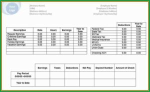 Payroll Stub Template Free