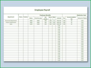 Payroll Template Free