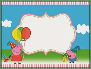 Peppa Pig Invitation Template