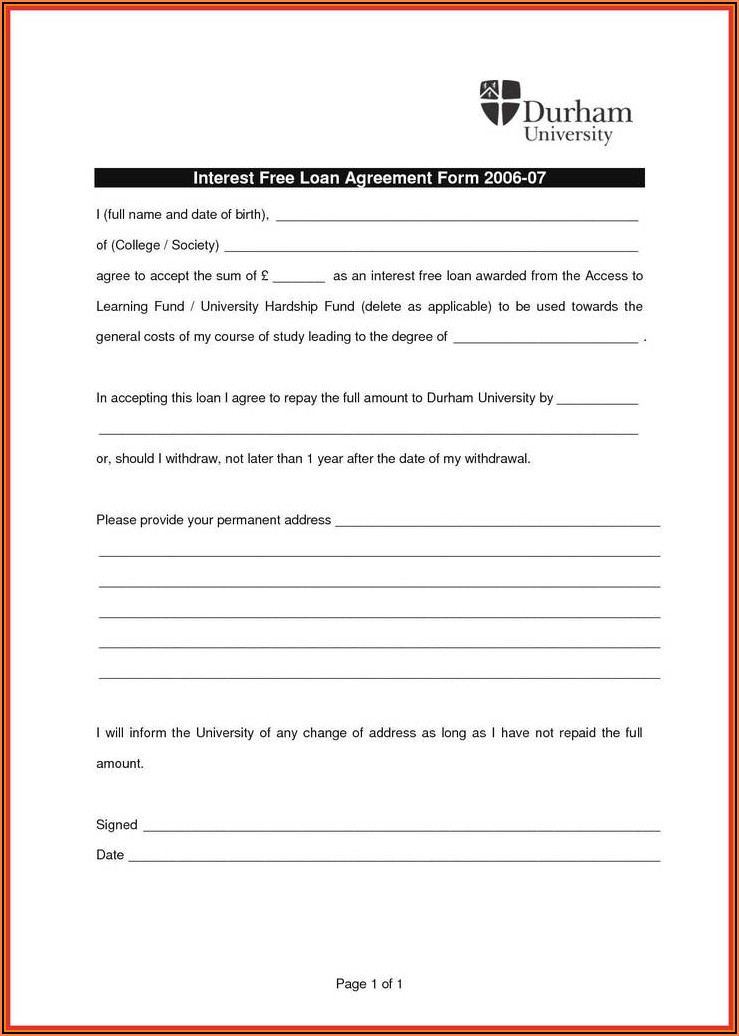 Personal Loan Repayment Form