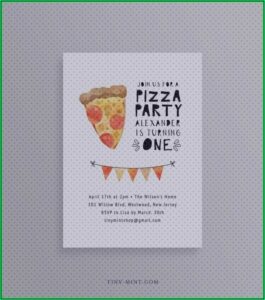 Pizza Making Party Invitation Template