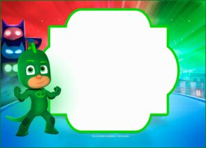 Pj Mask Invitation Template