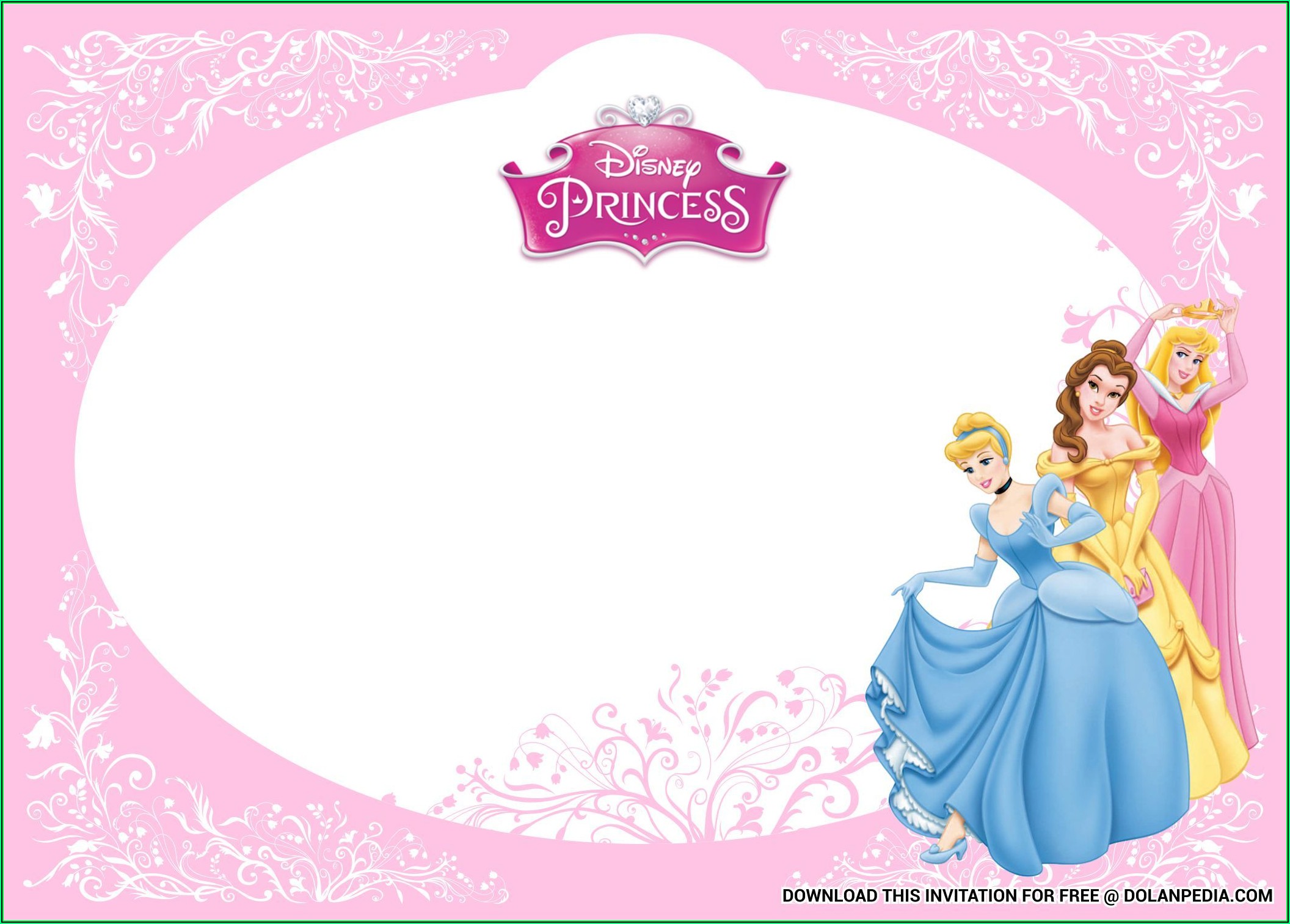 Princess Baby Shower Invitation Templates Free