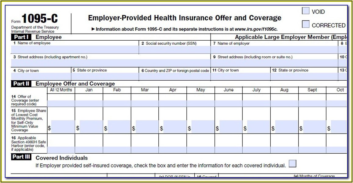 Print 1095 A Tax Form