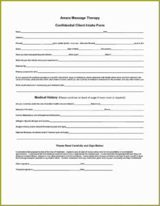 Printable Chair Massage Consent Form