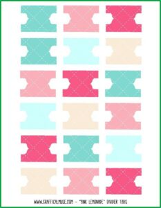 Printable Divider Tabs Template Free