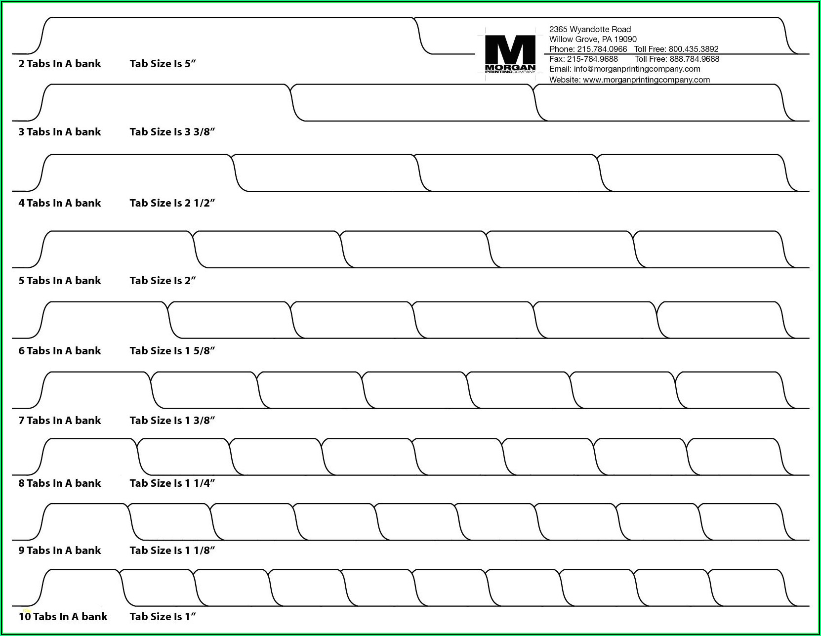 Printable Divider Tabs Template