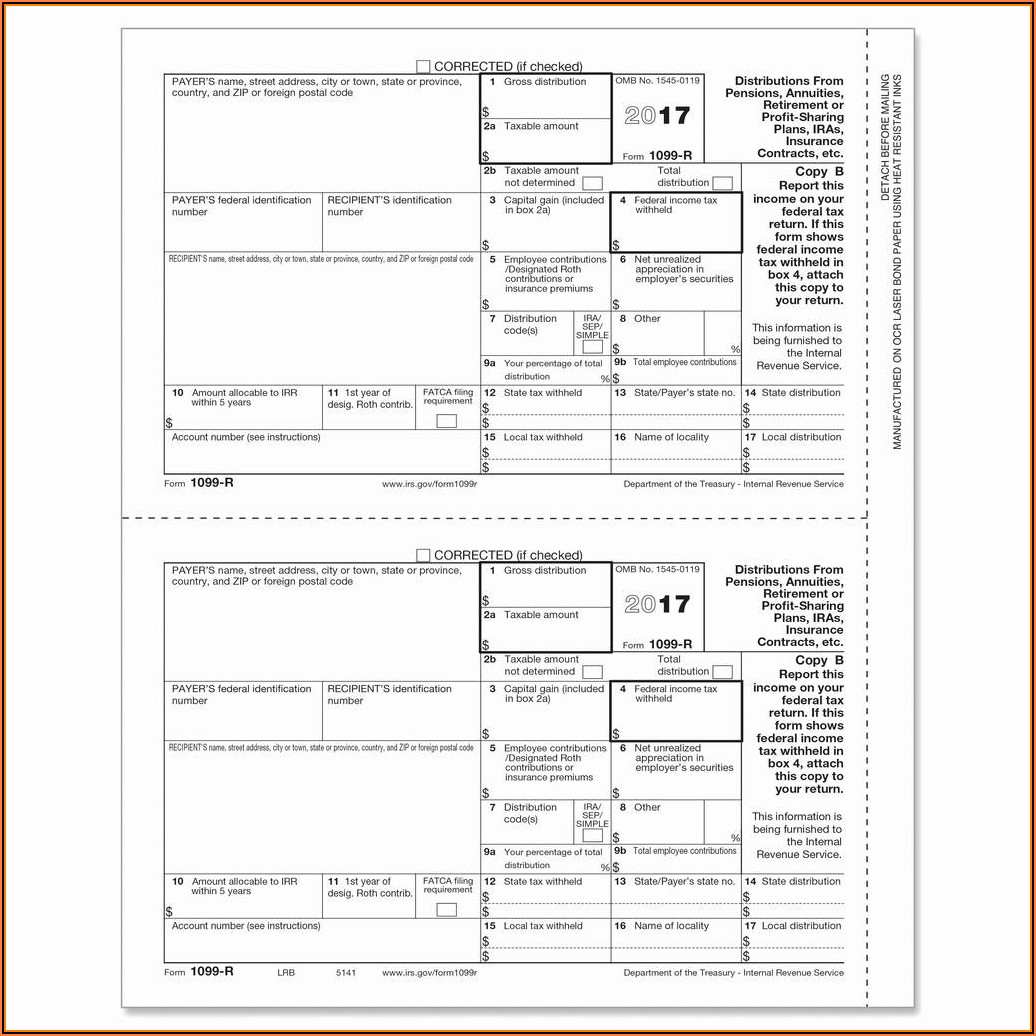 Printable Form 1099 Misc 2018