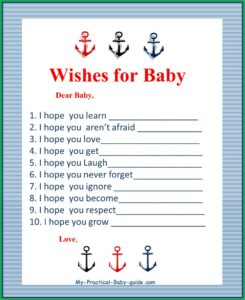 Printable Nautical Baby Shower Invitations Templates