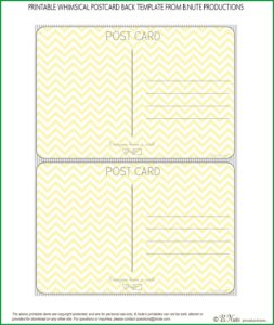 Printable Postcard Template Free
