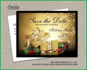 Printable Save The Date Holiday Party Templates Free