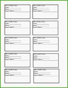 Prize Draw Ticket Template