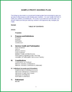 Profit Sharing Agreement Template
