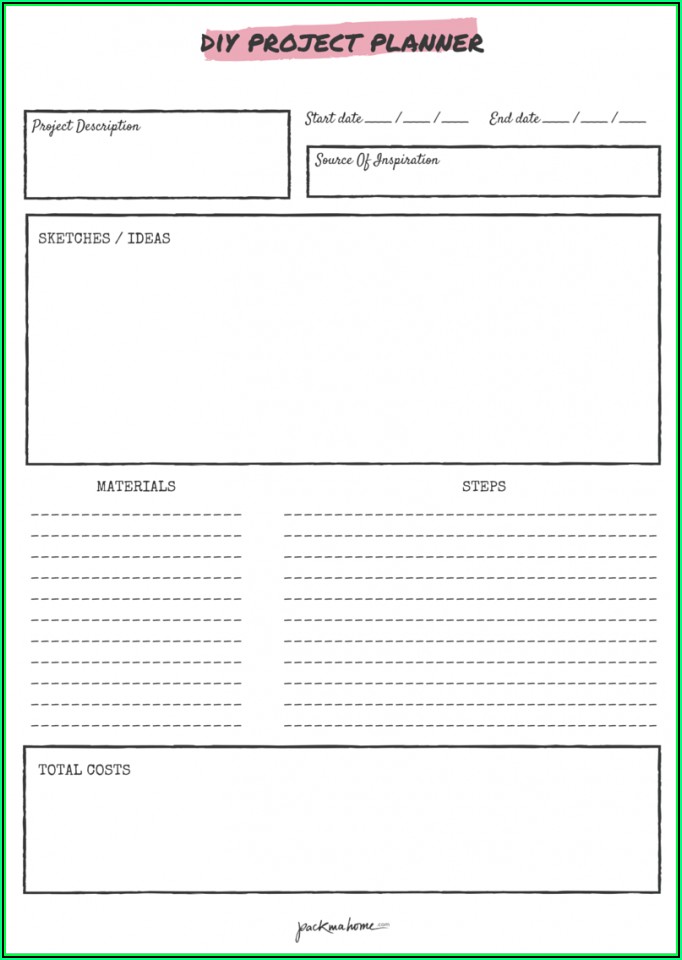 Project Time Plan Template Excel Free Download