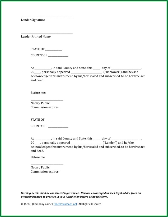 Promissory Note Template California Free