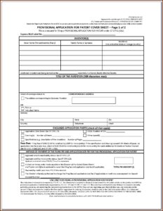 Provisional Patent Application Form Canada