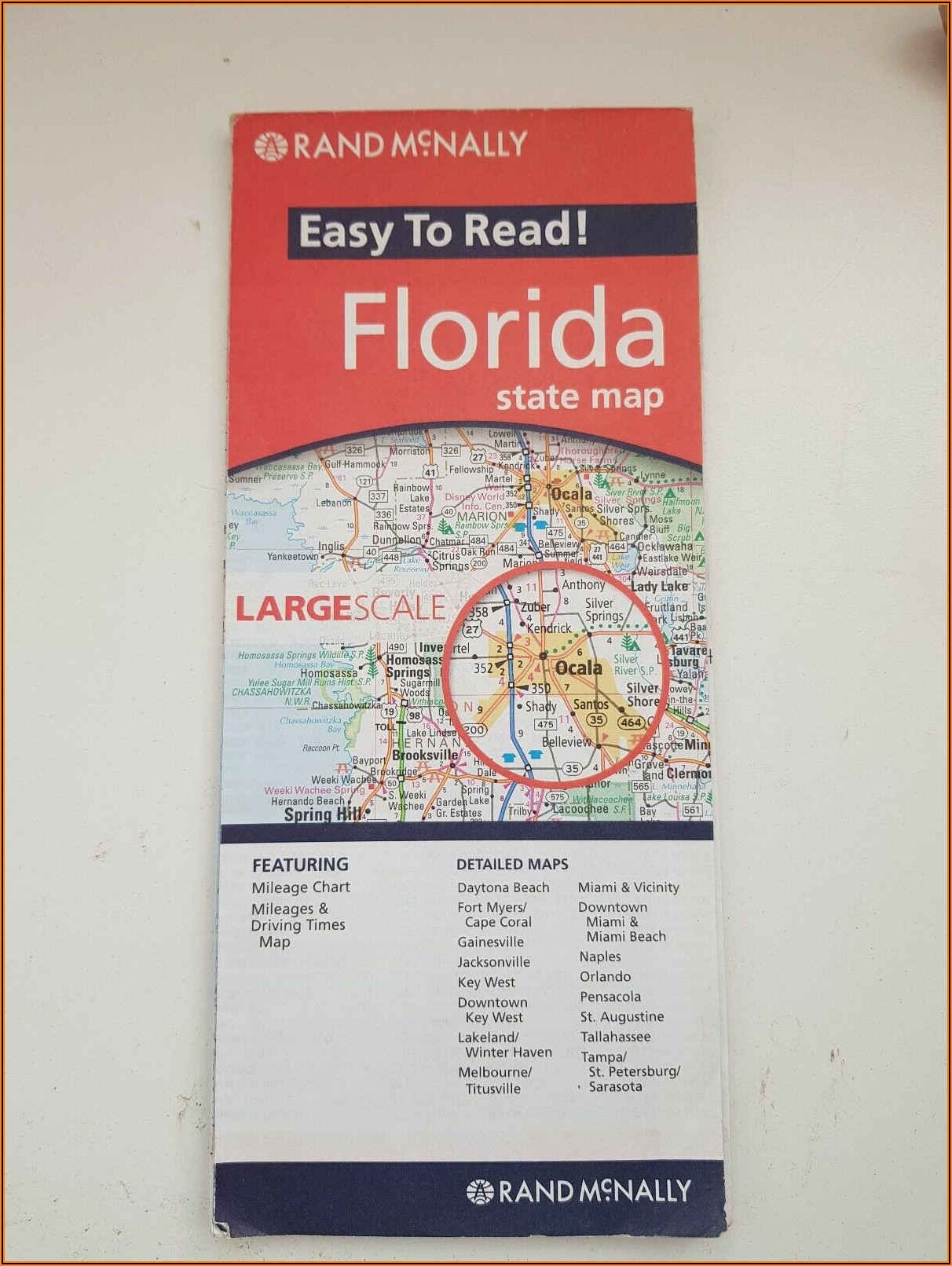 Rand Mcnally Easy To Read Florida State Map