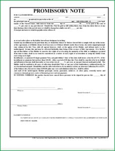 Real Estate Promissory Note Template Pdf