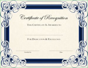 Religious Certificates Of Appreciation Templates