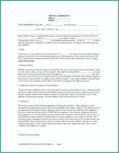 Rent Agreement Form California