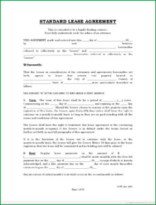 Rental Agreement Template Free