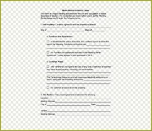 Rental Lease Agreement Form California