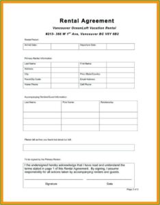 Rental Lease Agreement Forms Free Download