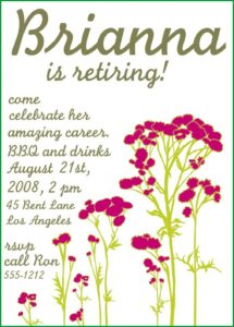 Retirement Invitation Templates Free Printable