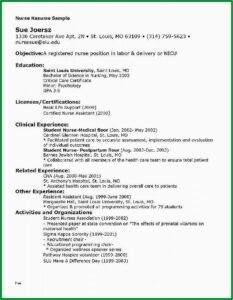 Rn Resume Template New Grad