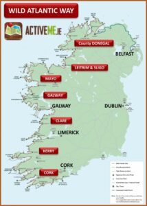 Road Map Of Donegal Ireland