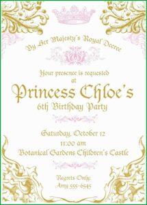 Royal Princess Baby Shower Invitations Templates