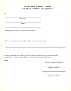 Sample Eviction Notice Form