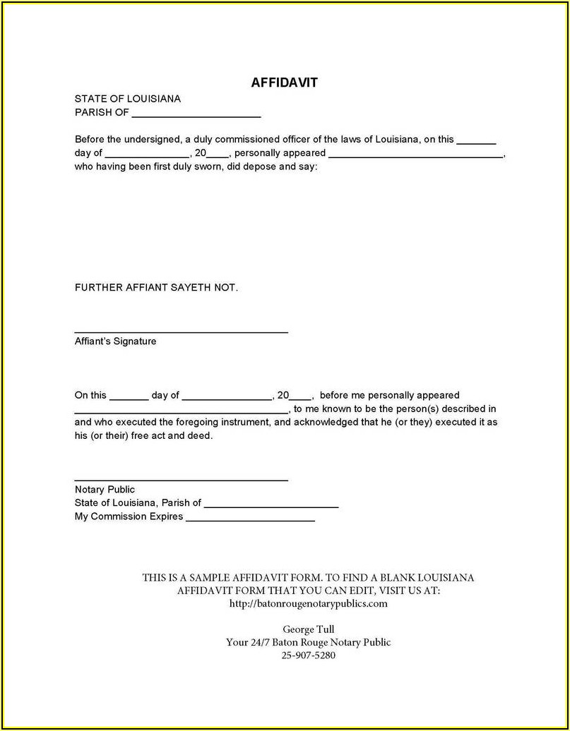 Small Estate Affidavit Florida Form