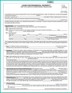 Texas Lease Agreement Form Pdf